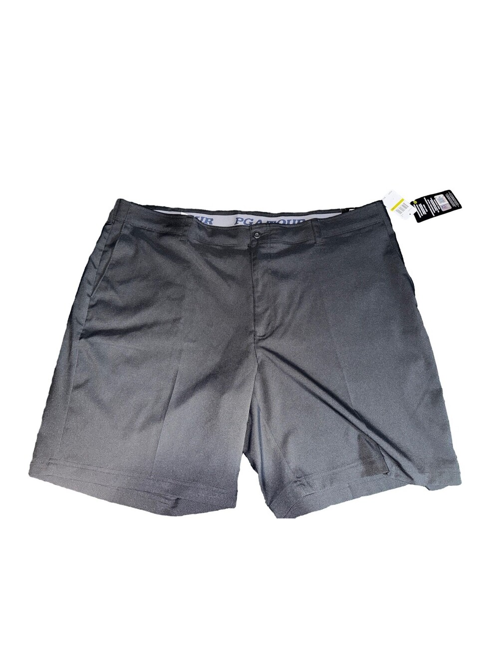 NWT PGA Tour Men's Golf Shorts Size 44 Black Performance Stretch Waistband